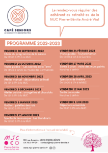 Programme des Café senior 2022-23